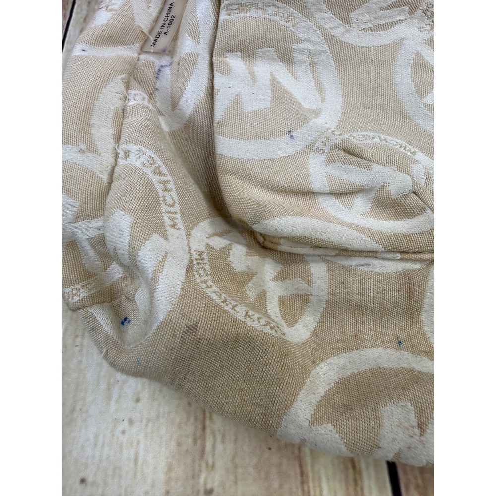 Michael Kors Hamilton Tan Leather Tote Bag and Matching Wallet Set Gold Hardware - Picture 8 of 16